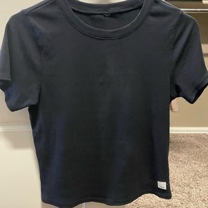 Vuori Mudra Ribbed Tee - Black - Medium